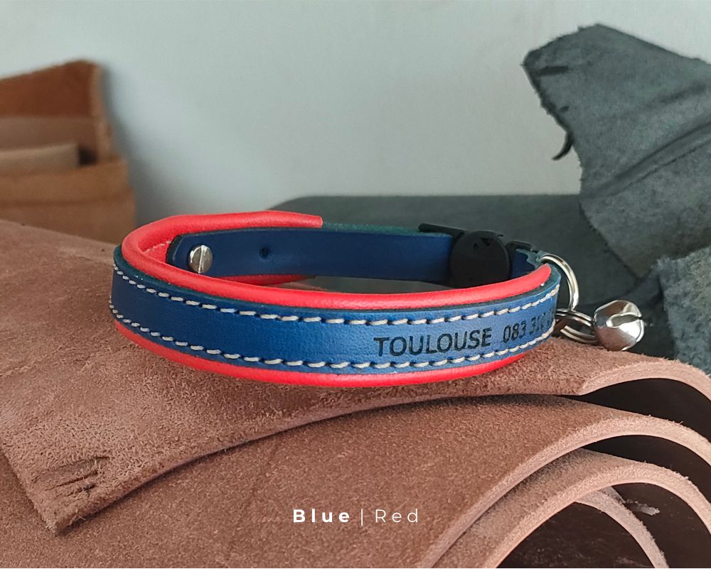 Leather cat collar
