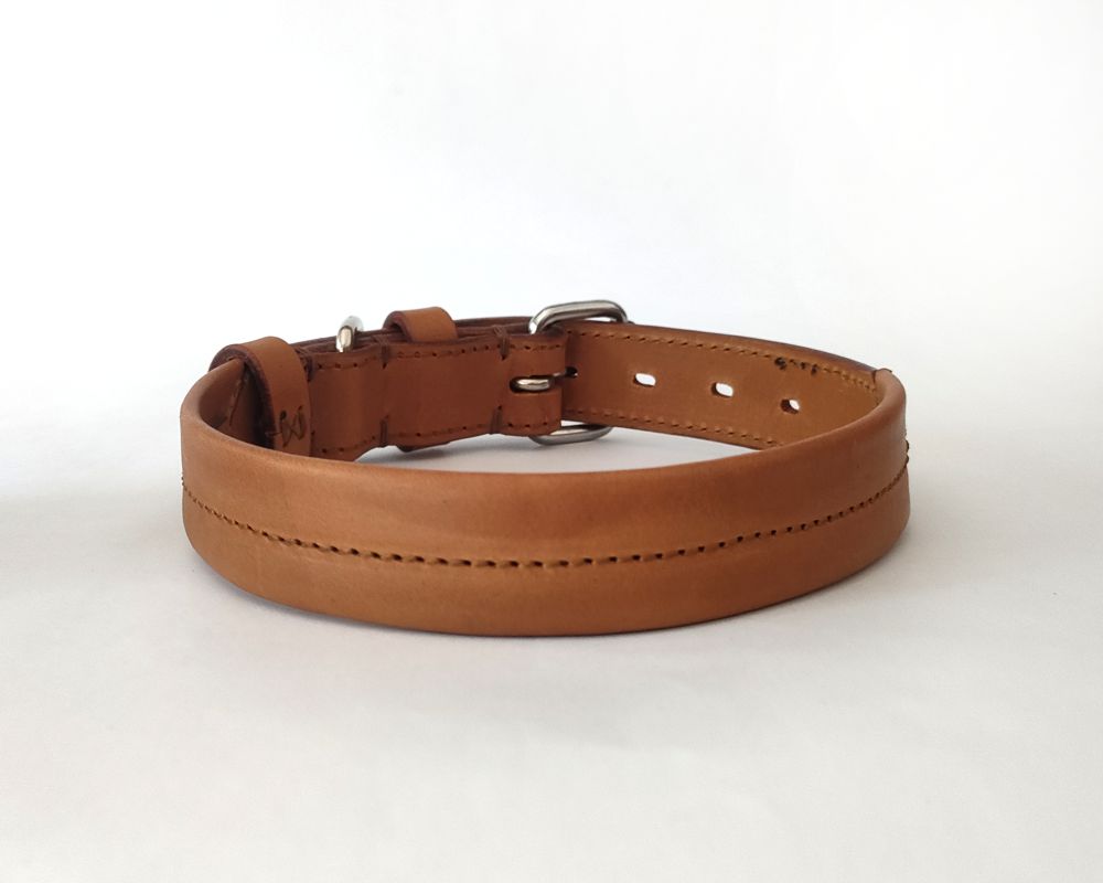 rolled leather collar